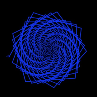 A blue spiral